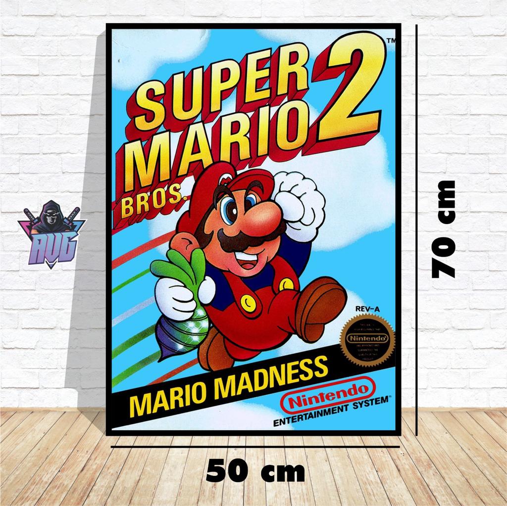 Cuadro Portada Super Mario Bros Nes Cm X Cm Allvideogames